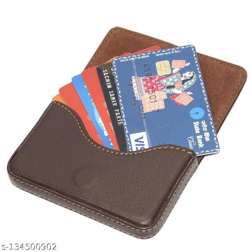 Brown Leather Card Holder for Men – Slim Minimalist Wallet with Card Slots