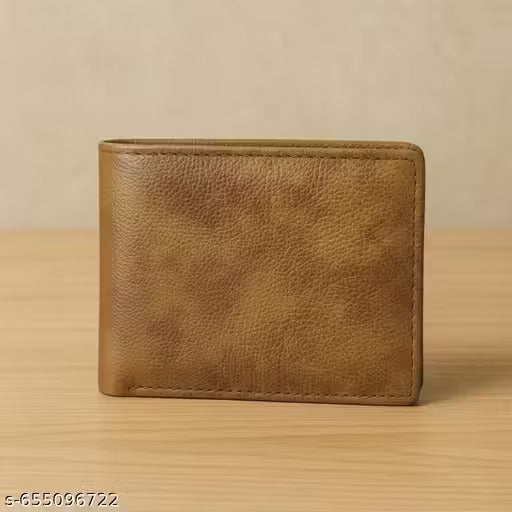 Brown Leather Wallet for Men – Classic Slim Bifold Wallet with Card & Cash Slots