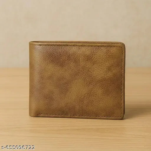 Brown Leather Wallet for Men – Classic Slim Bifold Wallet with Card & Cash Slots