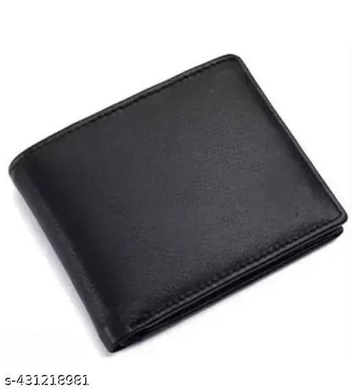 Black Leather Wallet for Men – Classic Slim Bifold Wallet with Card & Cash Slots