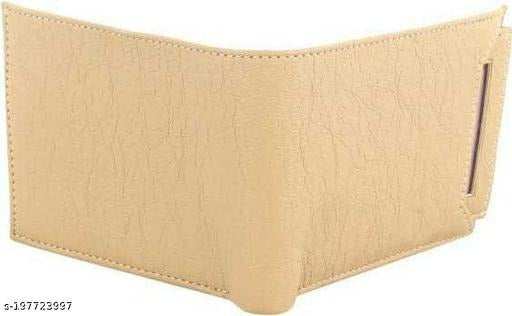 Beige Leather Wallet for Men – Slim Bifold Wallet with Card Slots & Cash Compartment