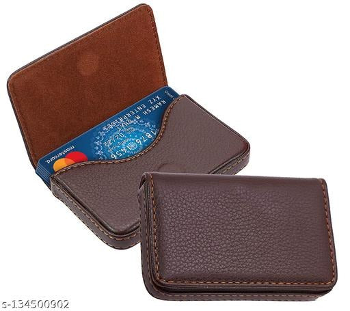 Brown Leather Card Holder for Men – Slim Minimalist Wallet with Card Slots